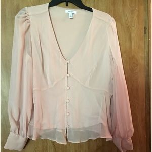 Long sleeve blush blouse